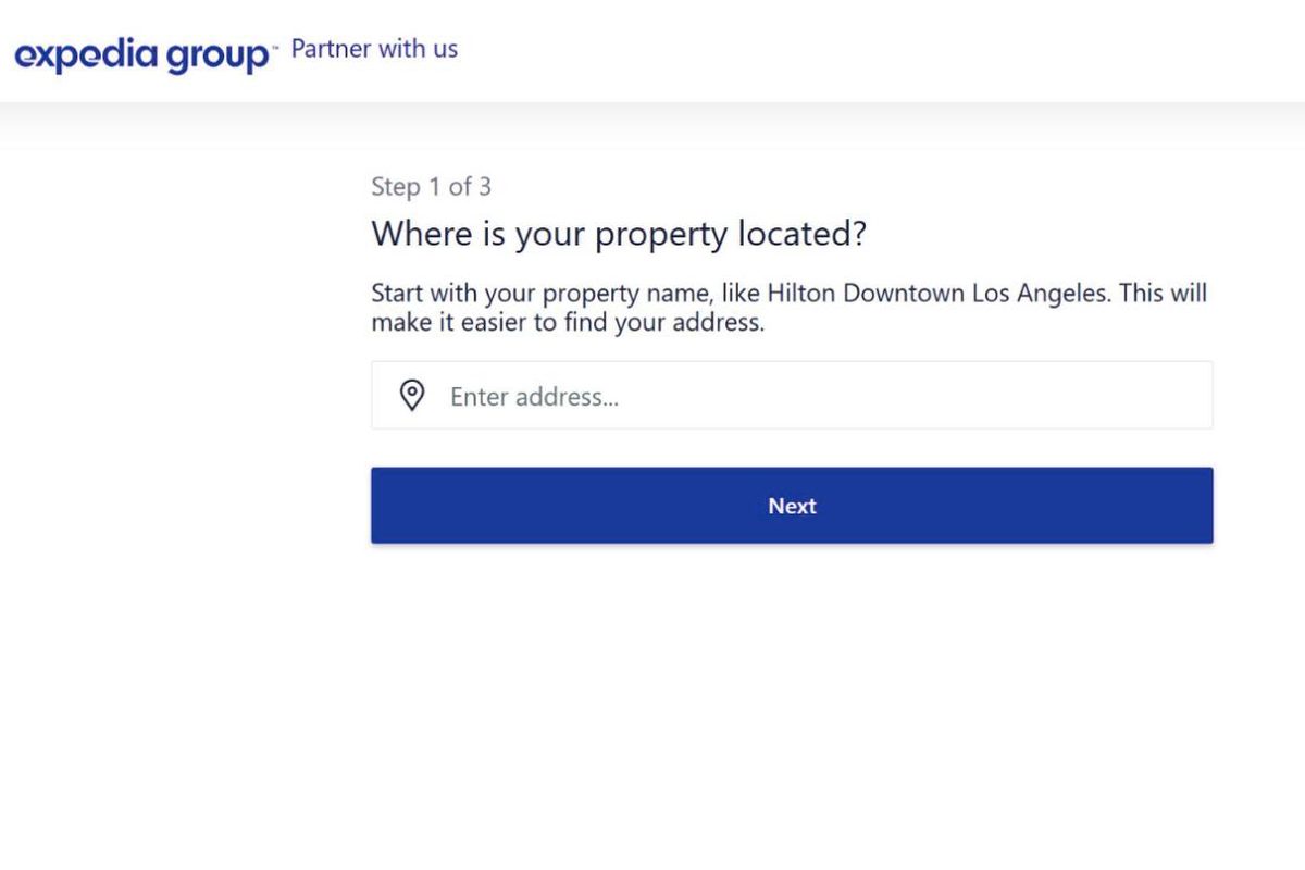 Expedia sign-up page (English)