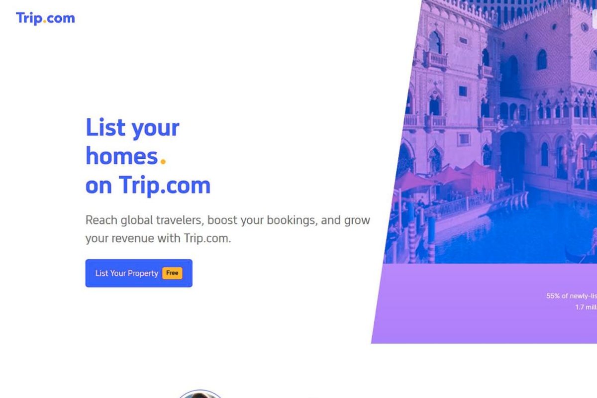 Trip.com sign-up page (English)
