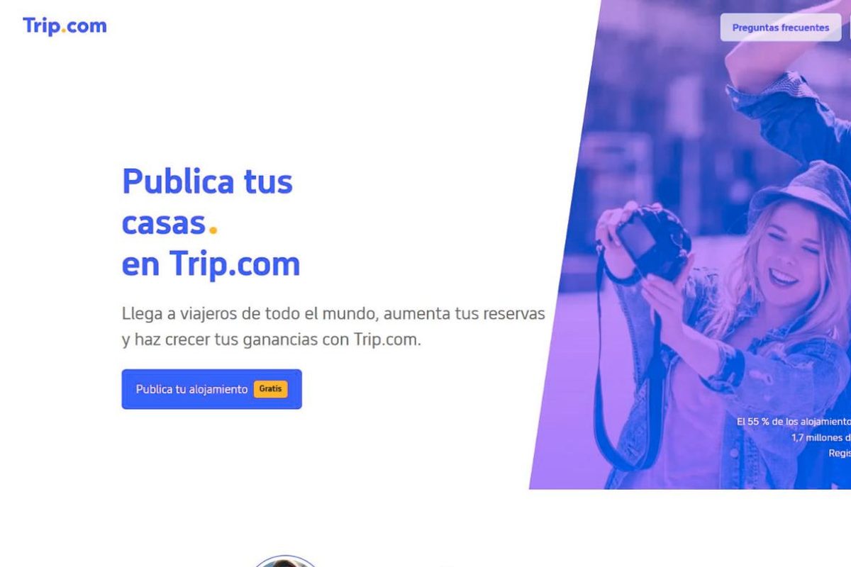 Página de alta de Trip.com (español)